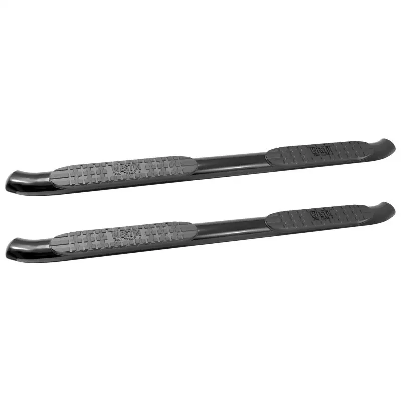 Westin 2014-2018 Chevrolet GMC Silverado Sierra 1500 Double Cab PRO TRAXX 4 Oval Nerf Step Bars - Black