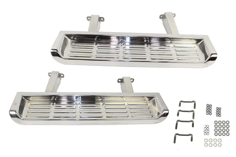 Kentrol 01-06 Jeep TJ Side Steps Pair Polished Silver