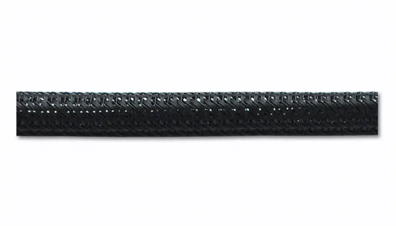 Vibrant 1/4in O.D. Flexible Split Sleeving 10 Foot Length Black Wire Protection