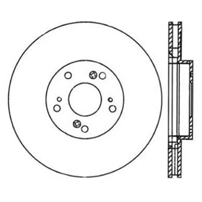 StopTech Power Slot Slotted Front Left Rotor 06-08 Honda Civic Si