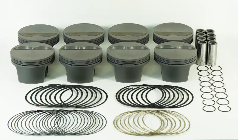 Mahle MS Piston Set SBC 362ci 4.060in Bore 3.480/3.500stk 6.0in Rod .927 Pin -5cc 10.5 CR Set 8