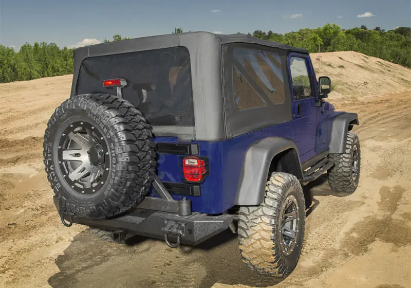 Rampage 2004-2006 Jeep Wrangler TJ Unlimited OEM Replacement Soft Upper Doors Black Denim