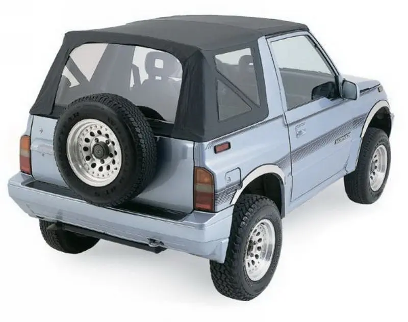 Rampage 1988-1994 Geo Tracker Soft Top OEM Replacement Black Denim