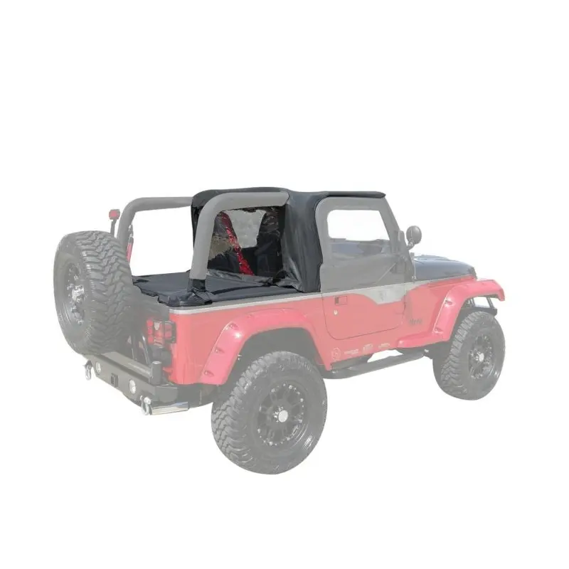 Rampage 1997-2002 Jeep Wrangler TJ Cab Soft Top and Tonneau Cover Black Denim