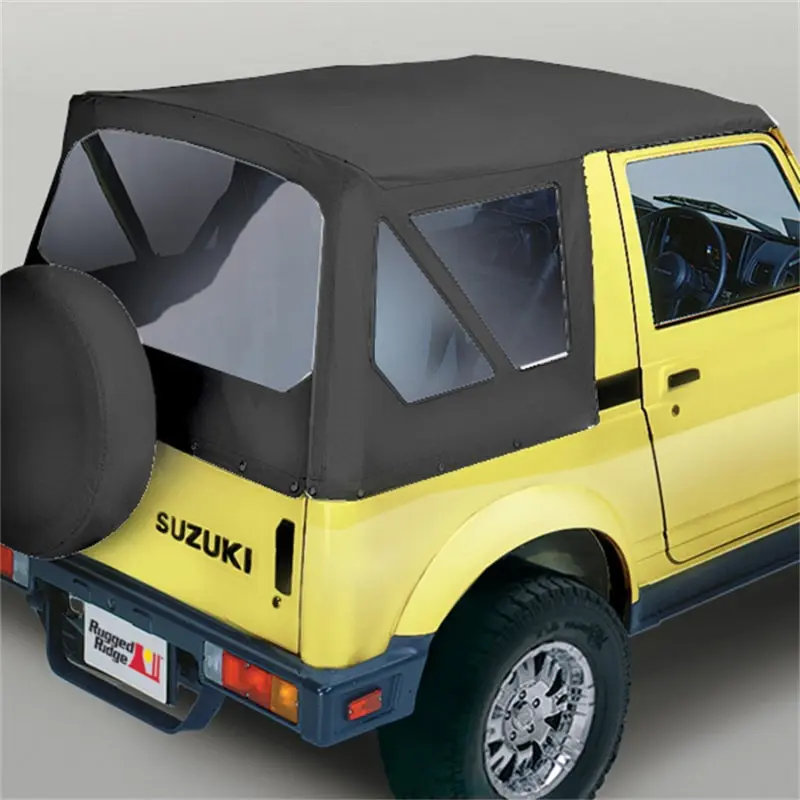 Rugged Ridge XHD S-Top Black Denim Heavy Duty Soft Top Clear Windows 81-98 Suzuki Samurais