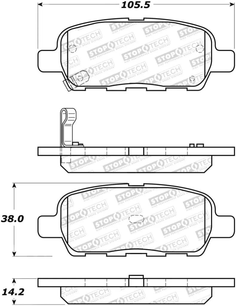 StopTech Sport Performance Rear Brake Pads 10-17 Nissan 370Z