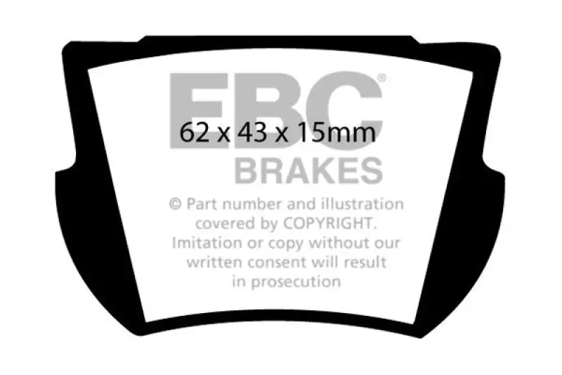 EBC 66-74 Lotus Elan 1.6 Ultimax2 Rear Brake Pads High Performance