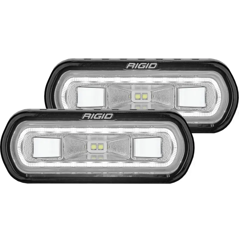 Rigid Industries SR-L Series Surface Mount LED Spreader Lights White Halo Universal Fit