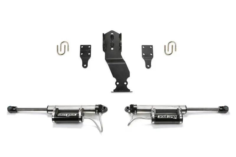 Fabtech 19-20 Ford F450 F550 4WD Dual Steering Stabilizer System DL 2.25 Resi Shocks