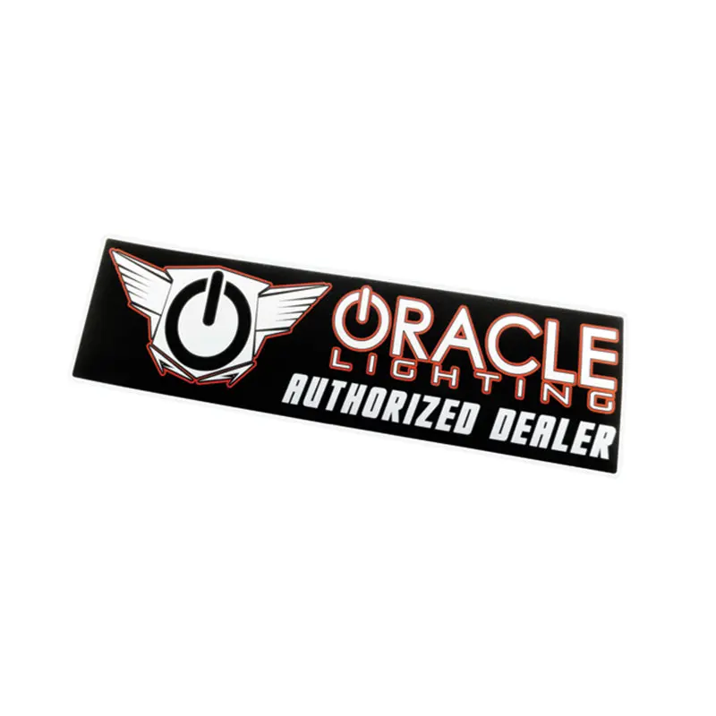 Oracle Authorized Dealer Bumper Sticker Black Orange Warranty ORACLE Lighting
