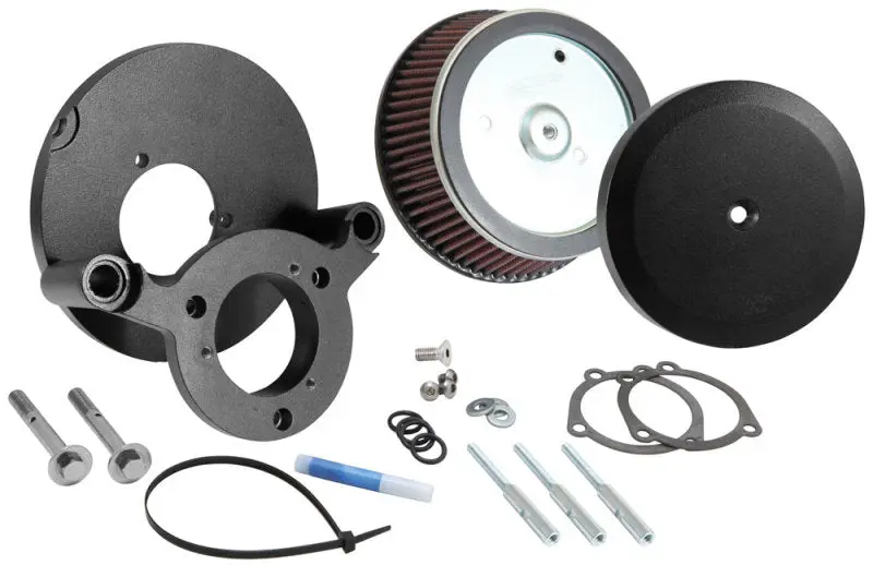 K&N 99+ Harley Davidson Street Metal Intake System Hammer Black Performance K&N Engineering