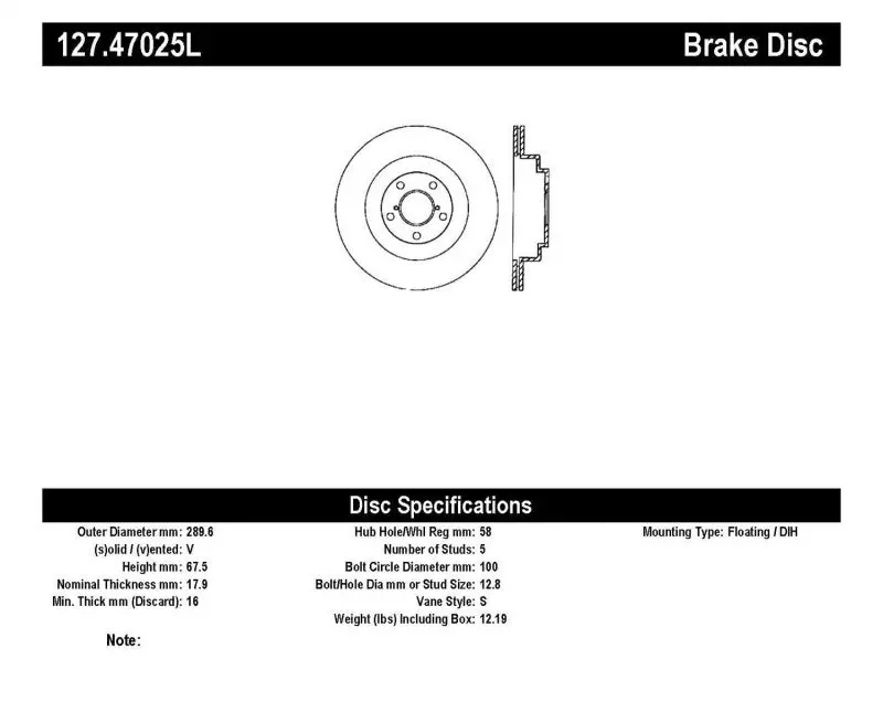 StopTech 06-07 Subaru Impreza WRX Exc STi Slotted Drilled Left Rear Rotor