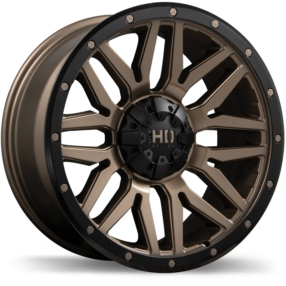 Menace 17x8.0 Bronze Black Wheels 6x135 139.7mm Offset 15 106.1mm Hub Fast HD