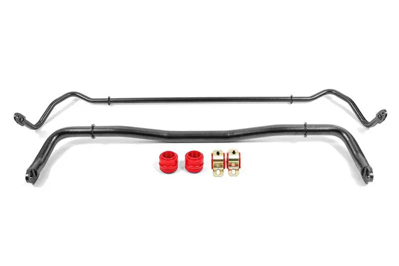 BMR 08-20 Dodge Challenger Front Rear Sway Bar Kit Bushings Black Hammertone BMR Suspension