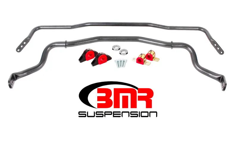 BMR 15-17 S550 Mustang Front Rear Sway Bar Kit Bushings Black Hammertone BMR Suspension