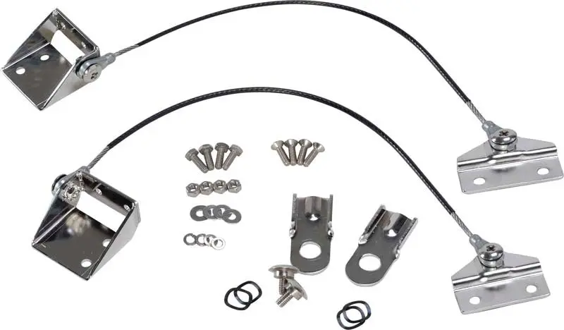 Kentrol 76-86 Jeep CJ Tailgate Pivot Latch Assembly Fiberglass Body Polished Silver