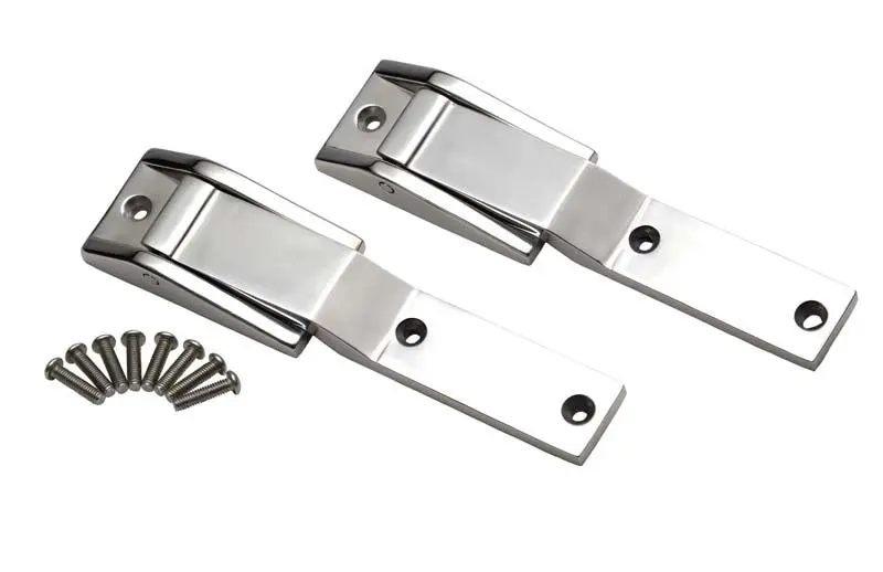 Kentrol 97-04 Jeep Wrangler TJ Tailgate Hinge Pair Polished Silver