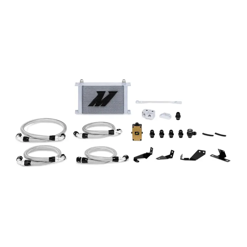 Mishimoto 04-06 Pontiac GTO 5.7L 6.0L Thermostatic Oil Cooler Kit Silver Enhanced Cooling