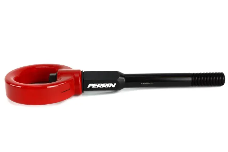 Perrin 2002-2007 Subaru WRX STI Front Tow Hook Kit Red High Visibility Perrin Performance