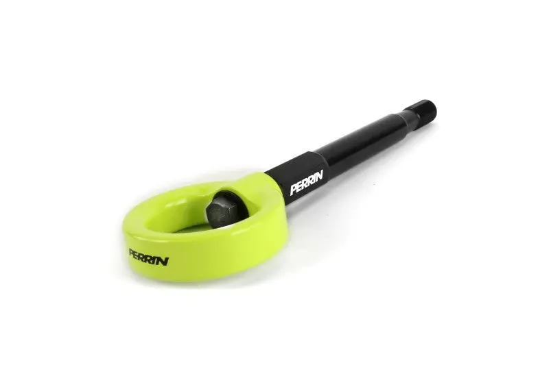 Perrin 08-14 Subaru WRX STI Sedan Rear Tow Hook Kit Neon Yellow Perrin Performance
