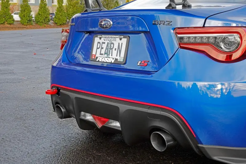 Perrin 13-20 Subaru BRZ Scion FRS Toyota 86 Rear Tow Hook Kit Red Perrin Performance