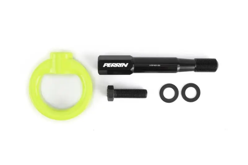 Perrin 15-17 Subaru WRX STI Front Tow Hook Kit Neon Yellow Perrin Performance