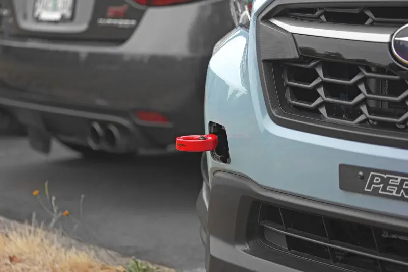 Perrin 2022 Subaru WRX 18-21 Crosstrek 14-21 Forester Front Tow Hook Kit Red Perrin Performance