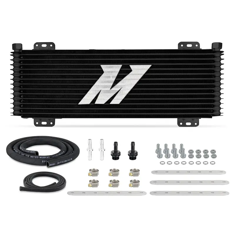 Mishimoto Universal Stacked Plate Transmission Cooler 13 Row Black Heavy Duty Cooling