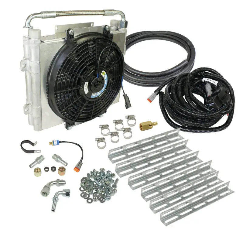 BD Diesel Xtrude Double Stacked Transmission Cooler Kit Universal 5/8in Tubing