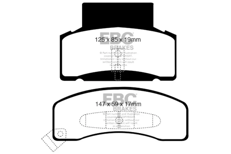 EBC 92-99 Chevrolet C30 DRW Ultimax2 Front Brake Pads - Durable Brake Pads Heavy Duty Trucks