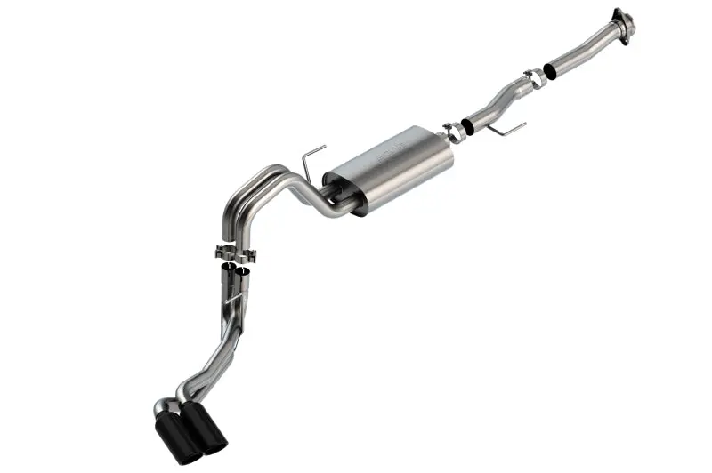 Borla S-Type Catback Exhaust 2021 F-150 5.0L 2dr RC SB Black Chrome Tips