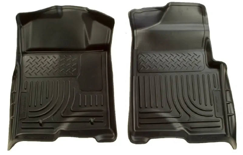 Husky Liners 2009-2012 Ford F-150 Regular/Super/Super Crew Cab WeatherBeater Black Floor Liners - Heavy Duty Truck Protection