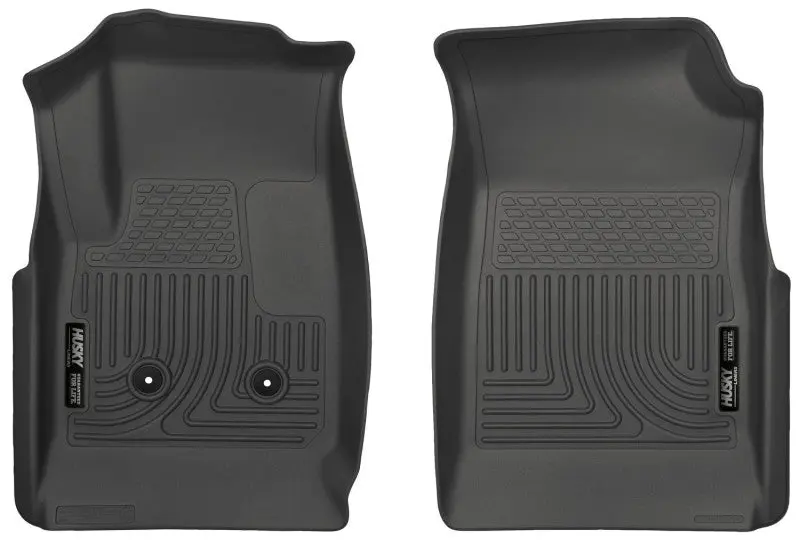 Husky Liners 2015 Colorado Crew Cab/Ext Cab WeatherBeater Black Front Floor Liner - Custom Fit Protection