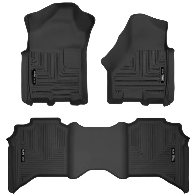 Husky Liners X-Act Contour Front and Second Row Seat Floor Liners 2019-2020 Dodge Ram 2500/3500 Crew Cab