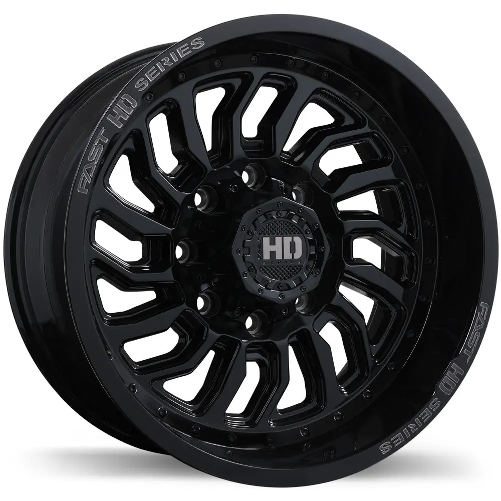 D-STRUCT 20x10.0 Black/Milled Alloy Wheel 8x165.1mm -15 Offset 125.1mm Hub Fast HD