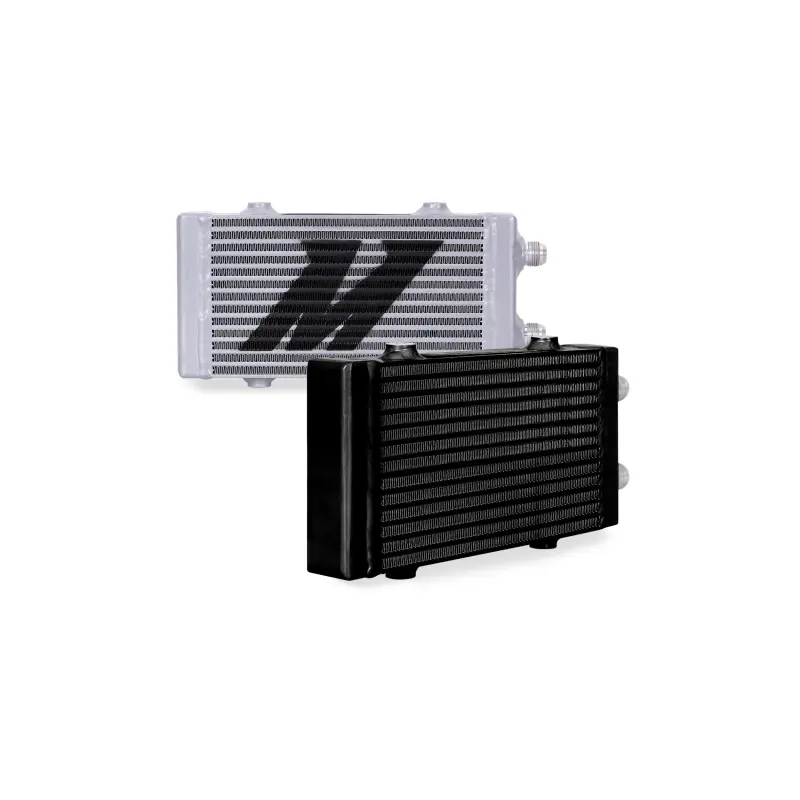 Mishimoto Universal Small Bar and Plate Dual Pass Black Oil Cooler Compact Engine Spaces