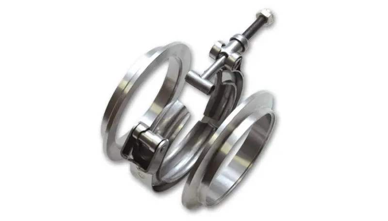 Vibrant T304 Stainless Steel V-Band Flange Assembly 1.5in O.D. Tubing Clamp Included