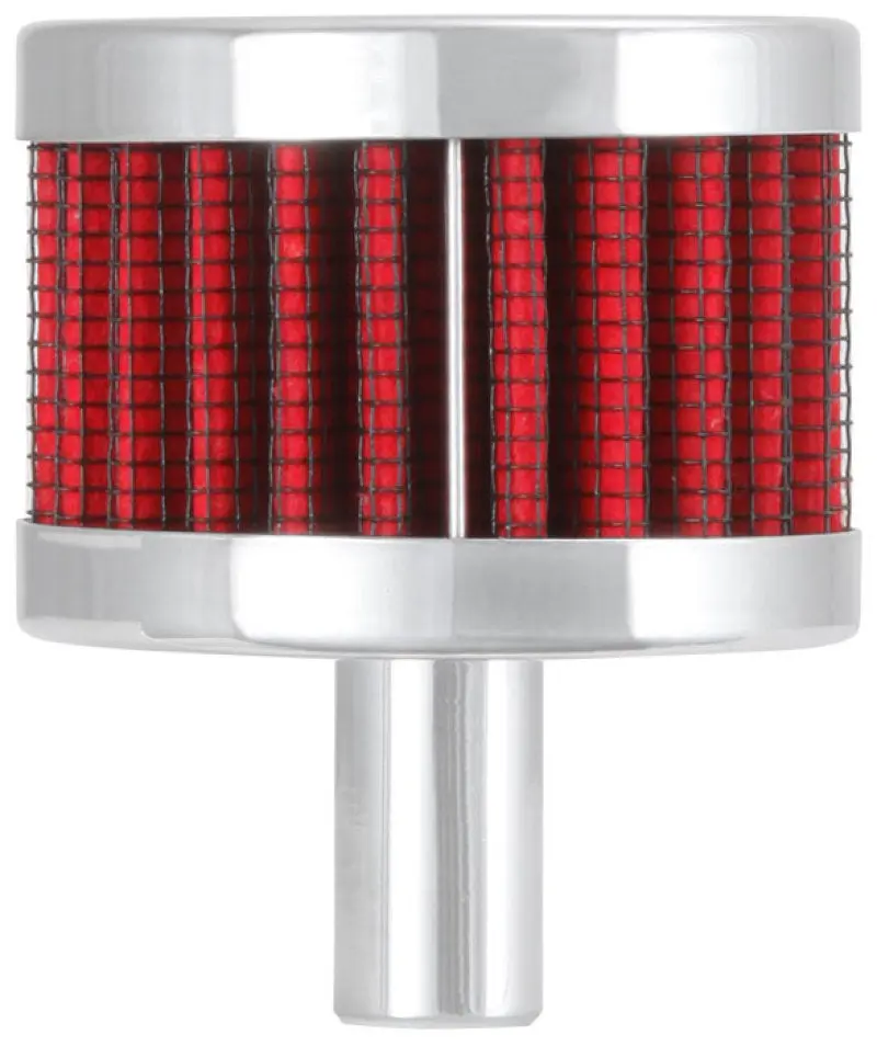 K&N Steel Base Chrome Top Crankcase Vent Filter 1/2in Vent 2in OD 1-1/2in Height K&N Engineering
