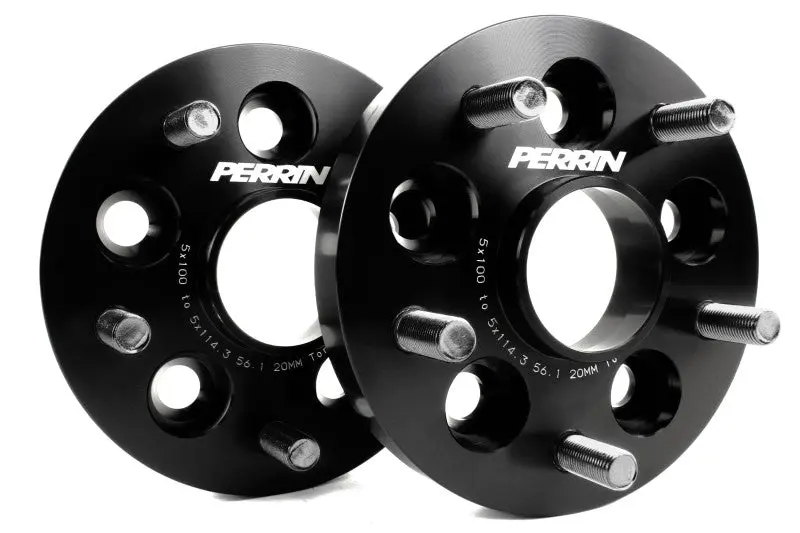 Perrin 20mm Wheel Adapter Bolt-On Type 5x100 to 5x114.3 56mm Hub Set 2 Perrin Performance