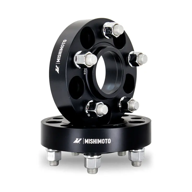 Mishimoto 5X114.3 40mm Wheel Spacers 70.5 Hub Bore M14 Black