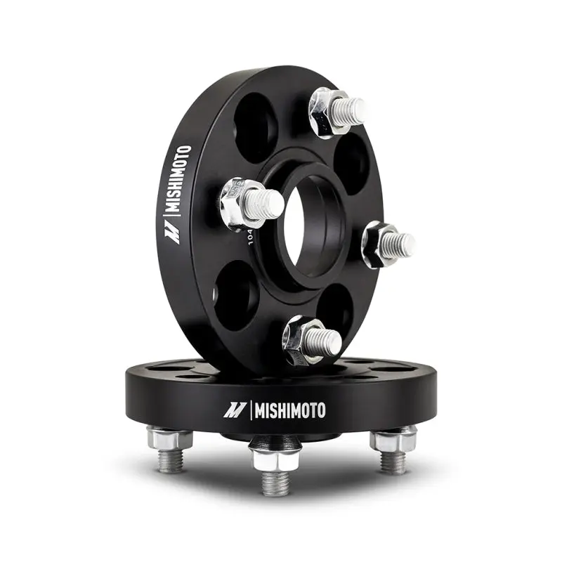 Mishimoto Black Wheel Spacers 4x100 56.1mm Hub 15mm Thickness M12 Studs