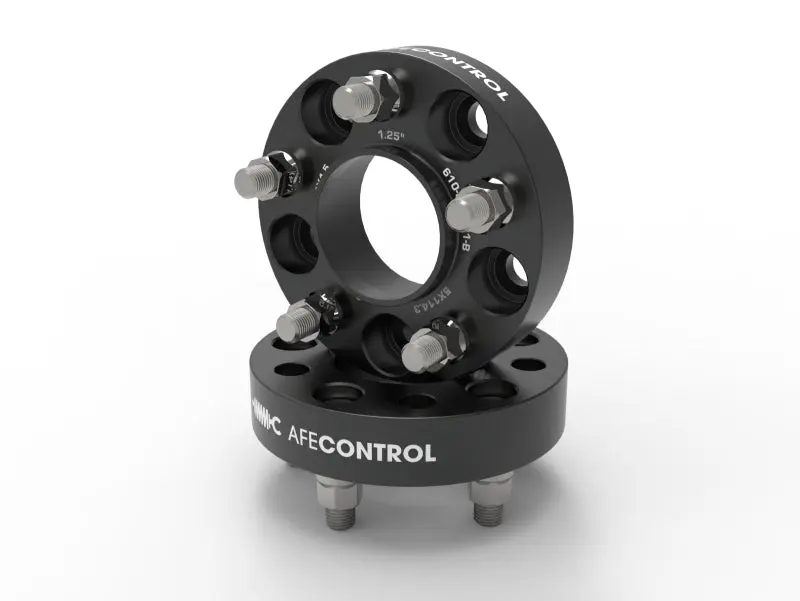 aFe CONTROL Billet Aluminum Wheel Spacers 5x114.3 CB70.5 1.25in 15-24 Ford Mustang/20-23 Explorer