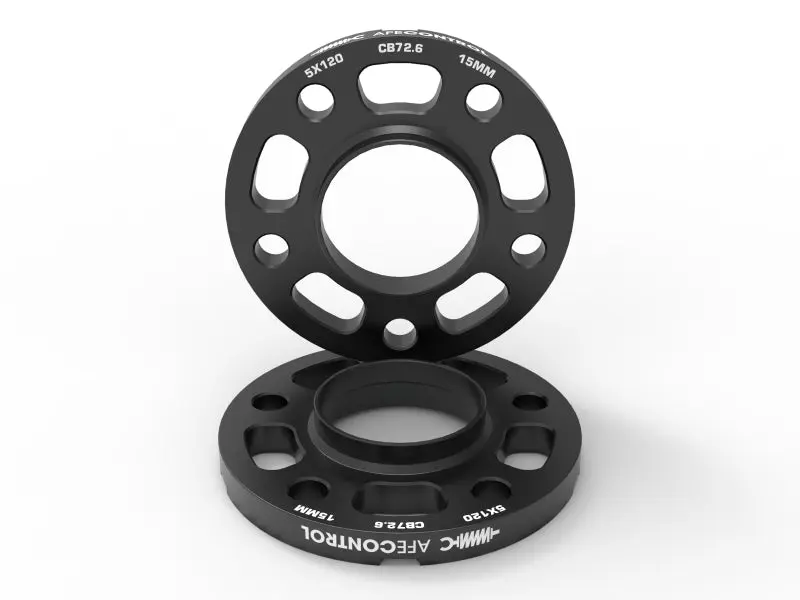 aFe CONTROL Billet Aluminum Wheel Spacers 5x120 CB72.6 15mm BMW