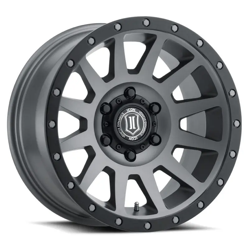 ICON Compression 18x9 6x135 6mm Offset 5.25in BS Titanium Wheel Off-Road