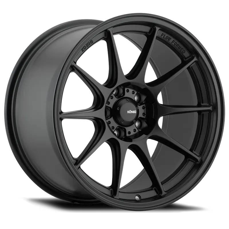 Konig Dekagram 18x8.5 5x108 ET43 Semi-Matte Black - Lightweight Performance Wheels