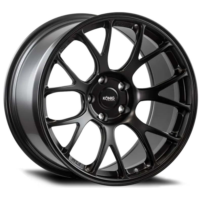 Konig Forged F1M 18x10.5 5x114.3 ET25 Satin Black Knurled Bead Wheel