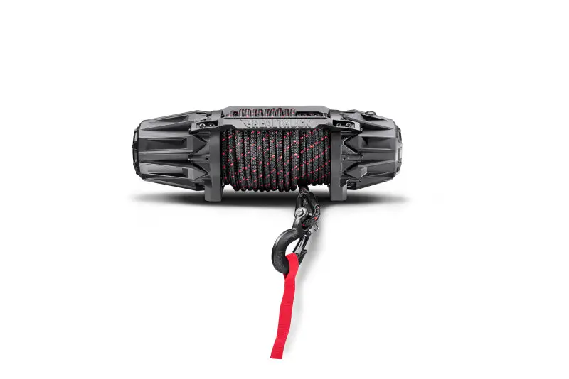 RealTruck Universal Traction Recovery 13K Winch - Black Heavy Duty Go Rhino