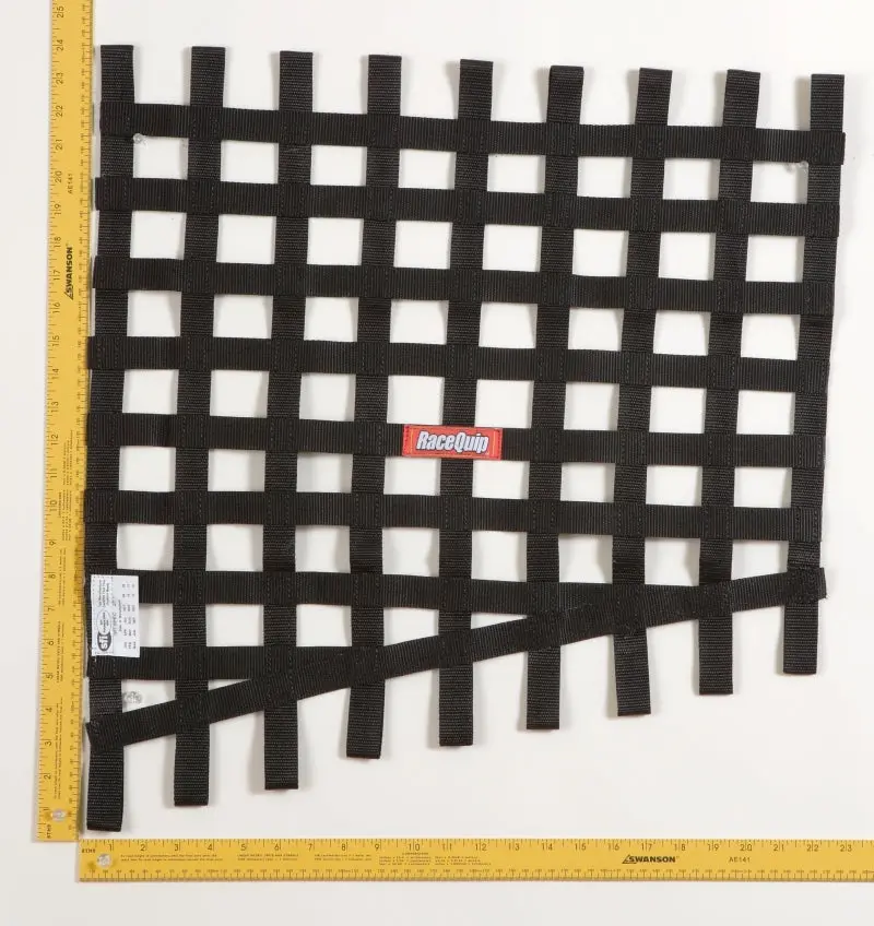 RaceQuip Black Drag 24 to 18 X 23 SFI Rib Net Drag Racing