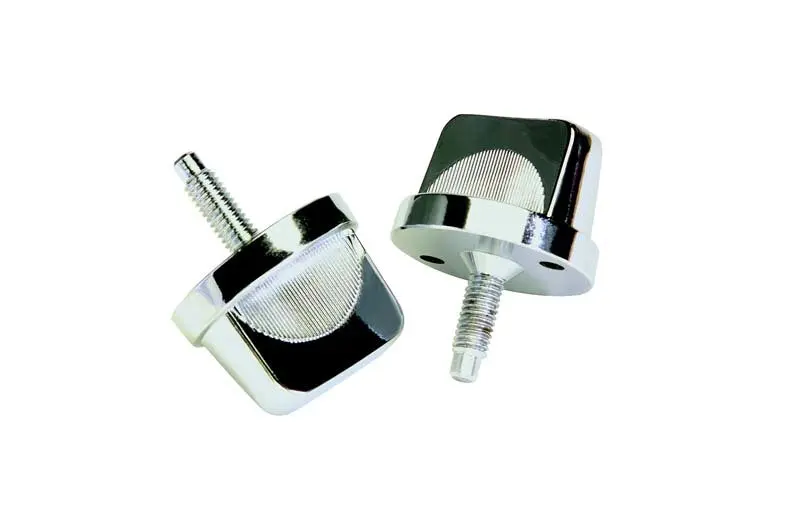Kentrol 76-95 Jeep CJ Wrangler YJ Windshield Knobs Pair Polished Silver
