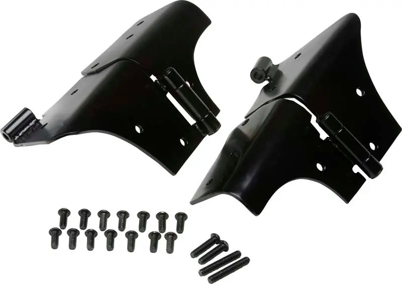 Kentrol 97-06 Jeep Wrangler TJ Powdercoat Black Windshield Hinge Pair